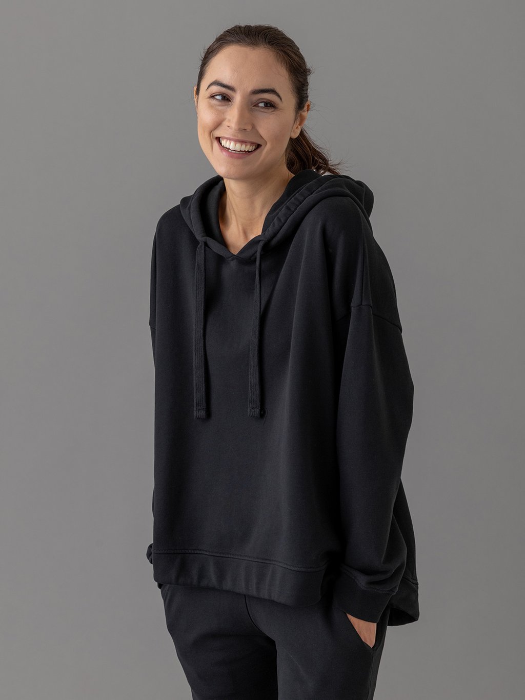 Detailansicht von Kapuzen-Sweatshirt aus Baumwolle von DANIELS