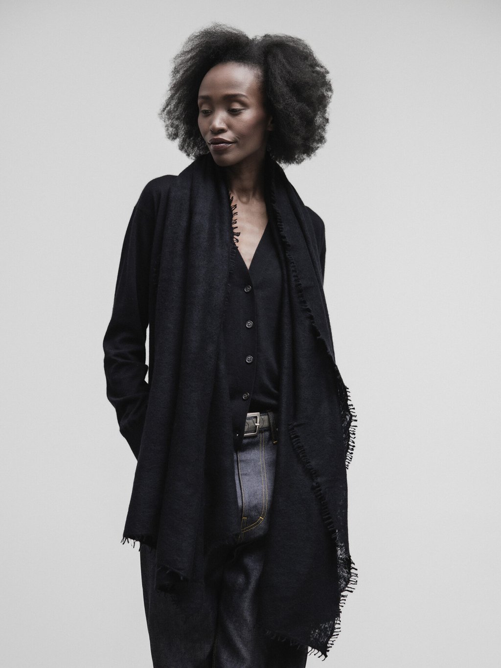 Detailansicht von Schal aus Cashmere von PUR SCHOEN