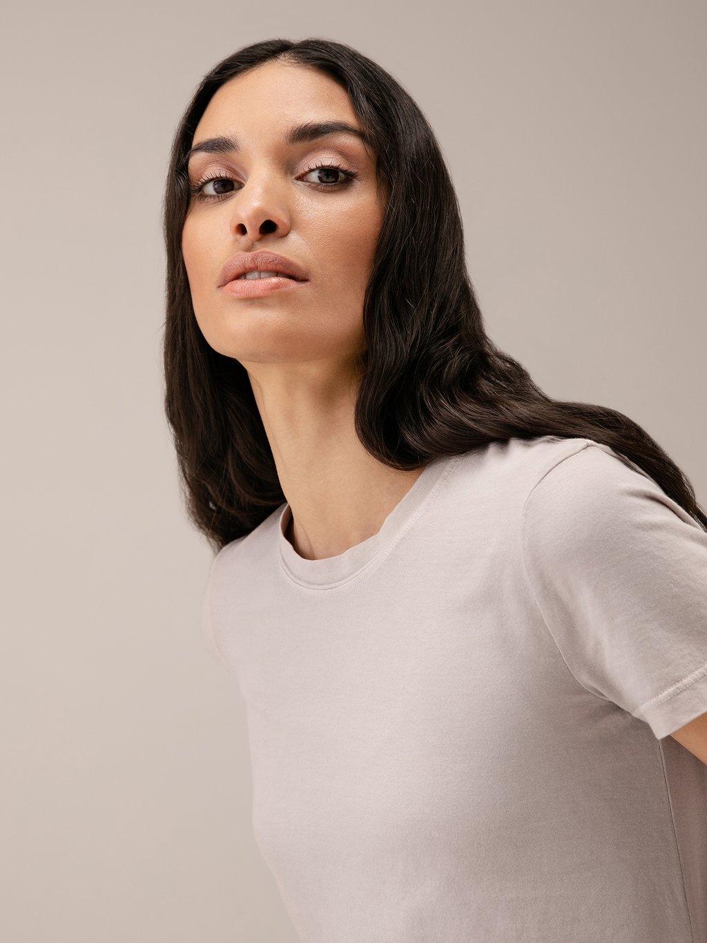 Detailansicht von T-Shirt aus Baumwolle von JAMES PERSE