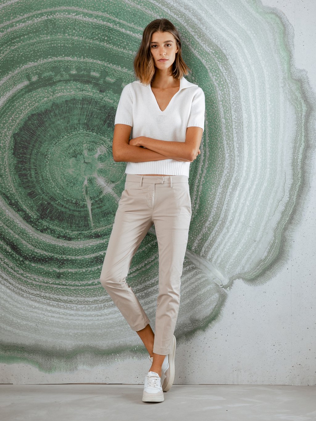 Detailansicht von Chinohose aus Baumwolle von DONDUP