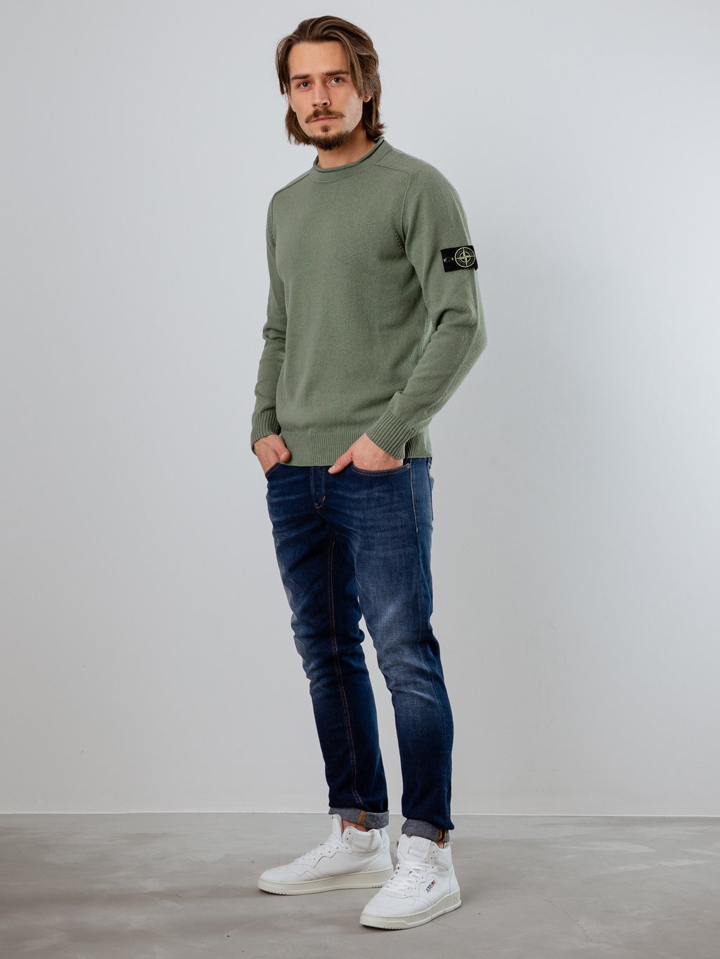 Detailansicht von Pullover aus Baumwolle von STONE ISLAND