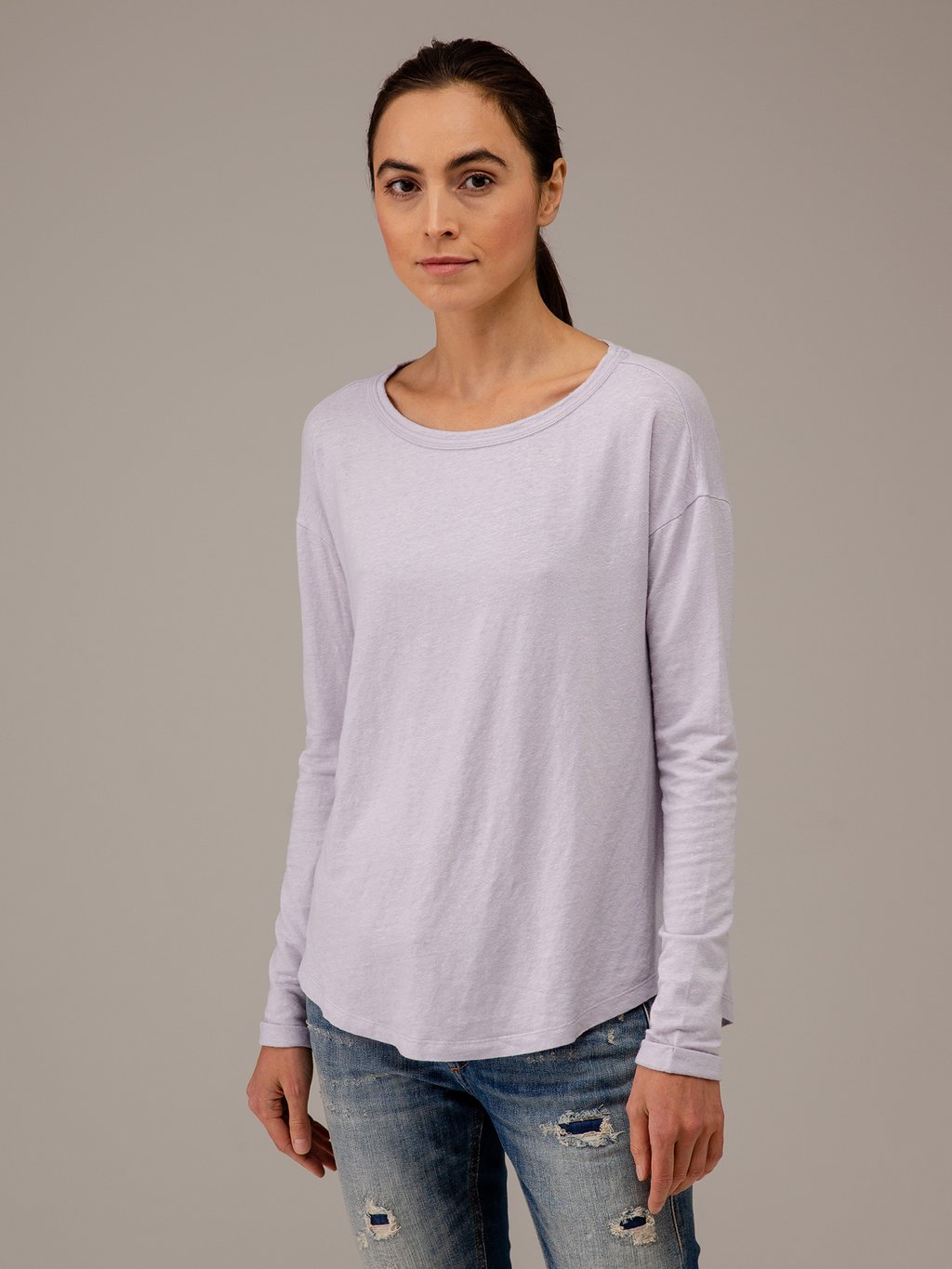 Detailansicht von Langarmshirt aus Leinen von 10 DAYS