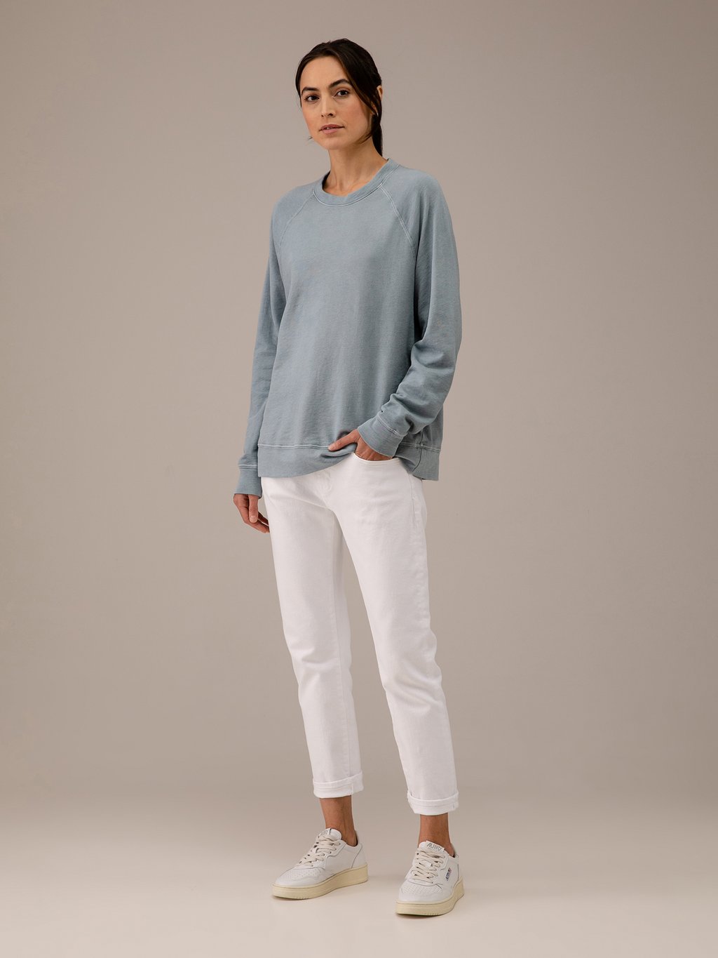 Detailansicht von Sweatshirt aus Baumwolle von JAMES PERSE