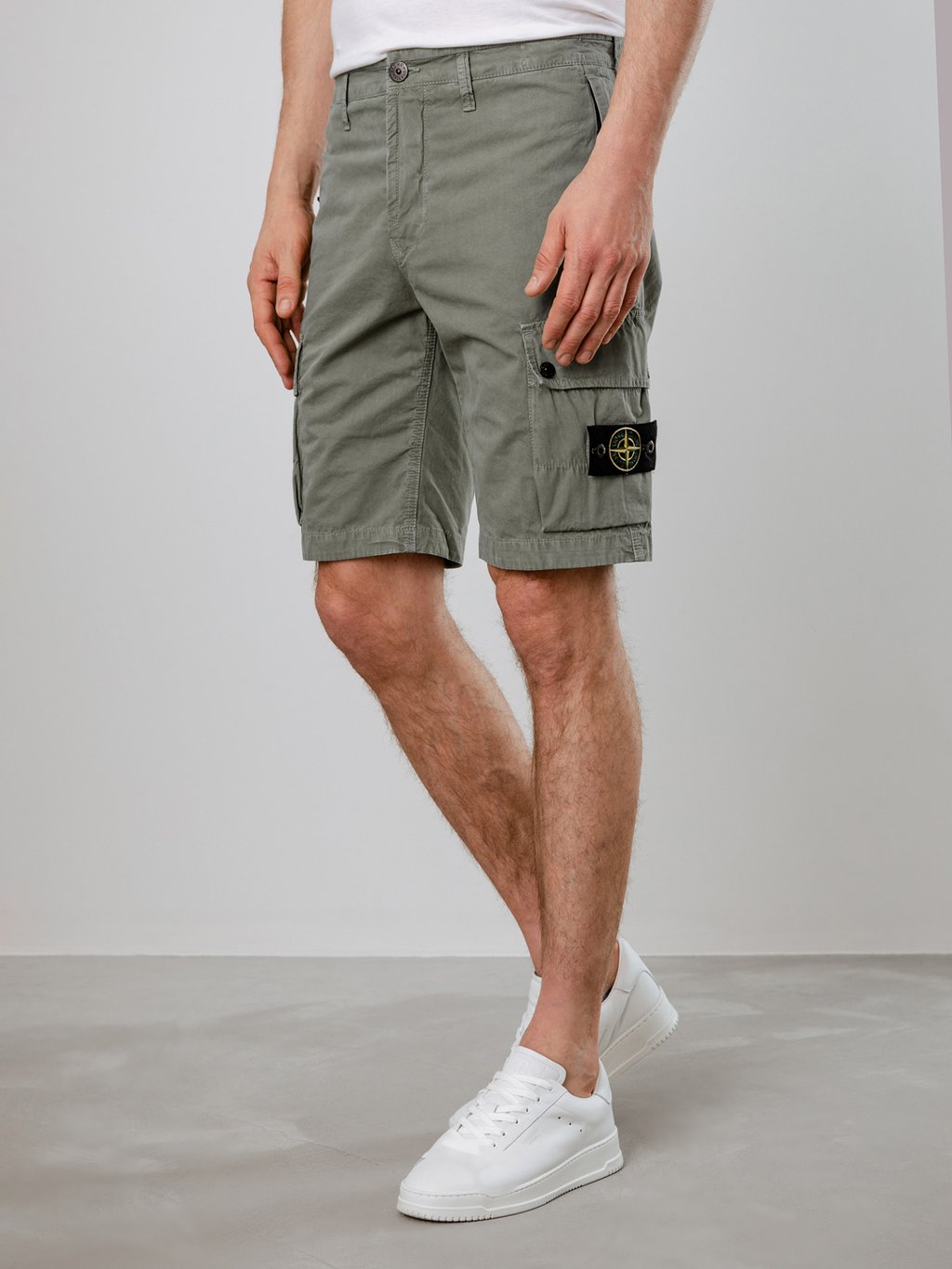 Detailansicht von Bermudas aus Baumwolle von STONE ISLAND