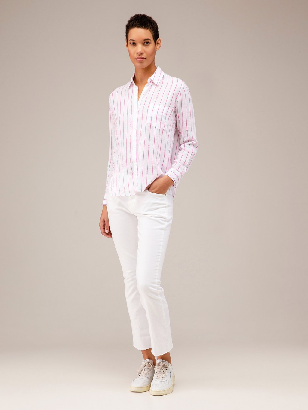 Detailansicht von Gemusterte Leinenbluse von RAILS