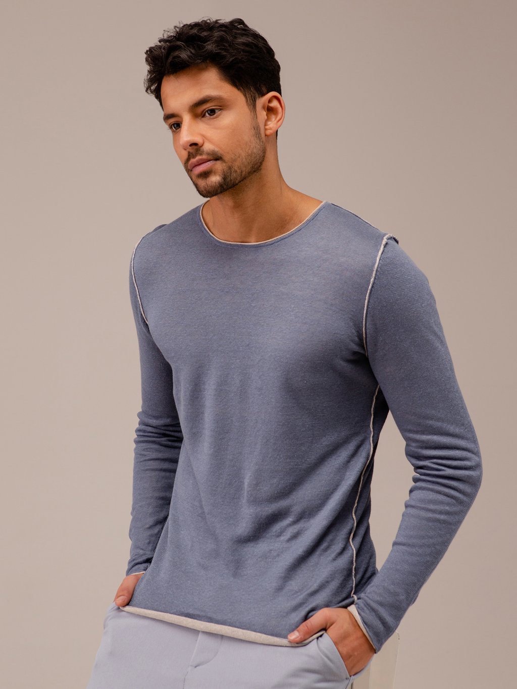 Detailansicht von Pullover aus Leinen von KIEFERMANN