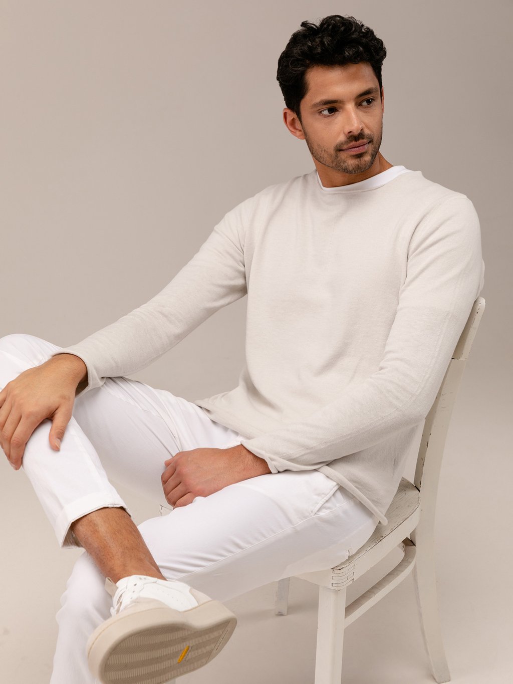 Detailansicht von Pullover aus Baumwolle von HANNES ROETHER