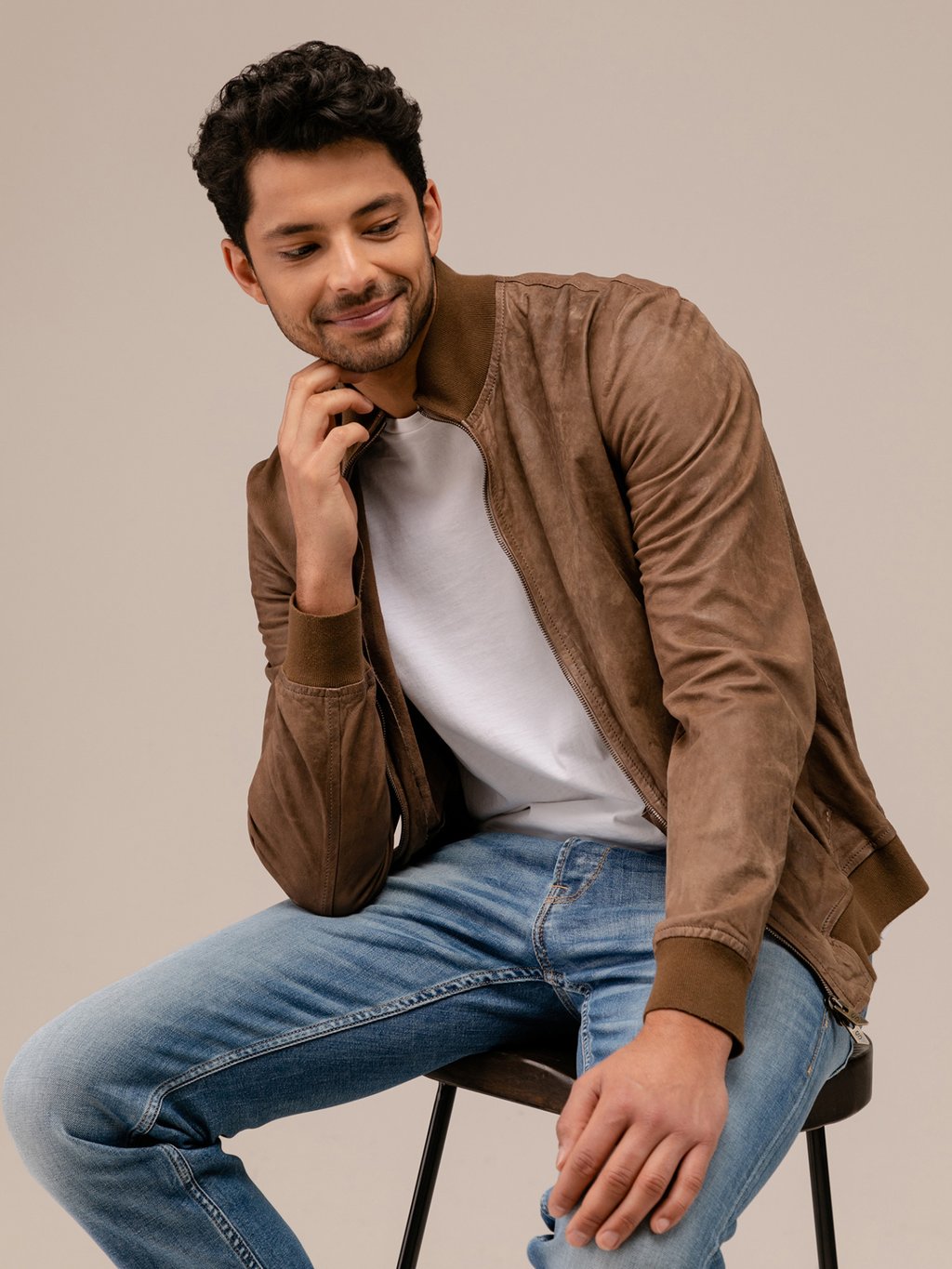 Detailansicht von Lederjacke von SALVATORE SANTORO