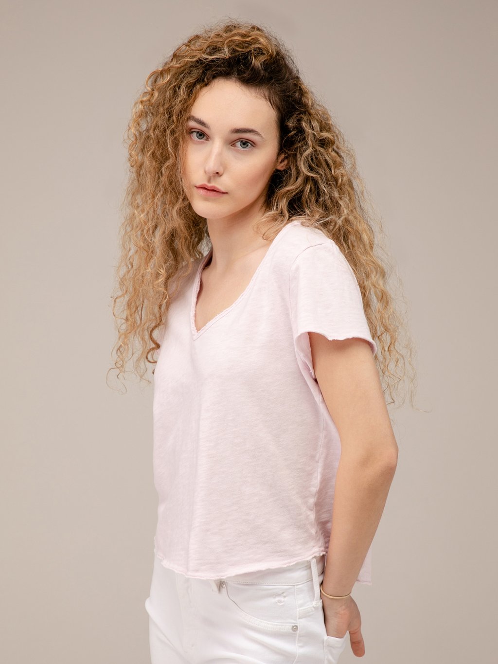 Detailansicht von T-Shirt aus Baumwolle von AMERICAN VINTAGE