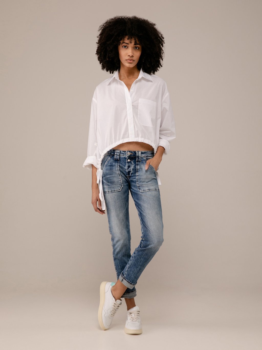 Detailansicht von Slim Fit Jeans von LE TEMPS DES CERISES