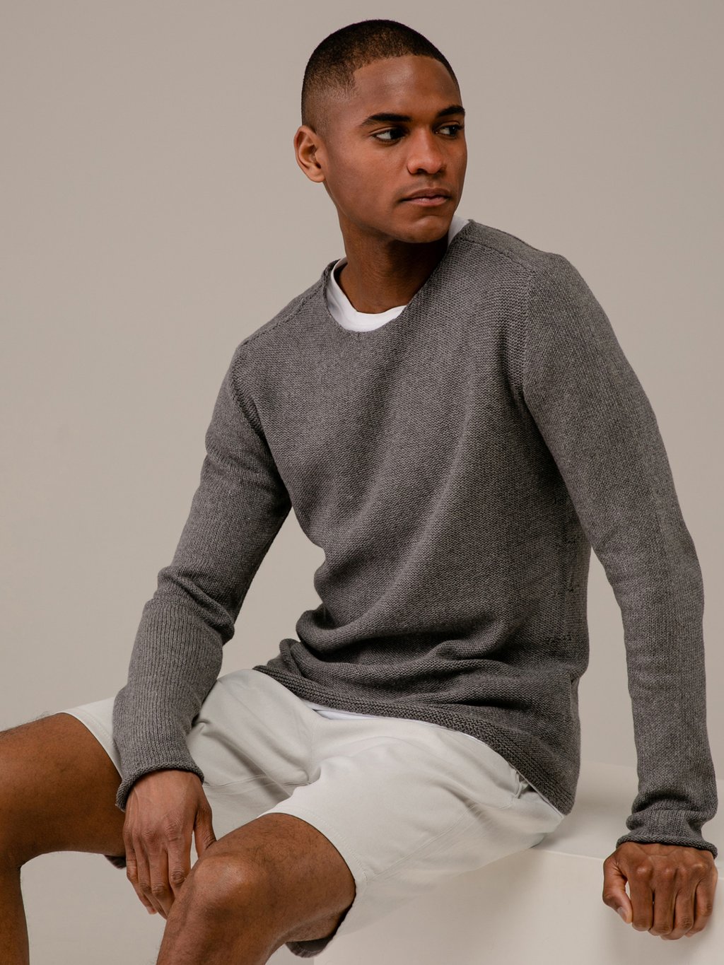 Detailansicht von Pullover aus Baumwolle von HANNES ROETHER