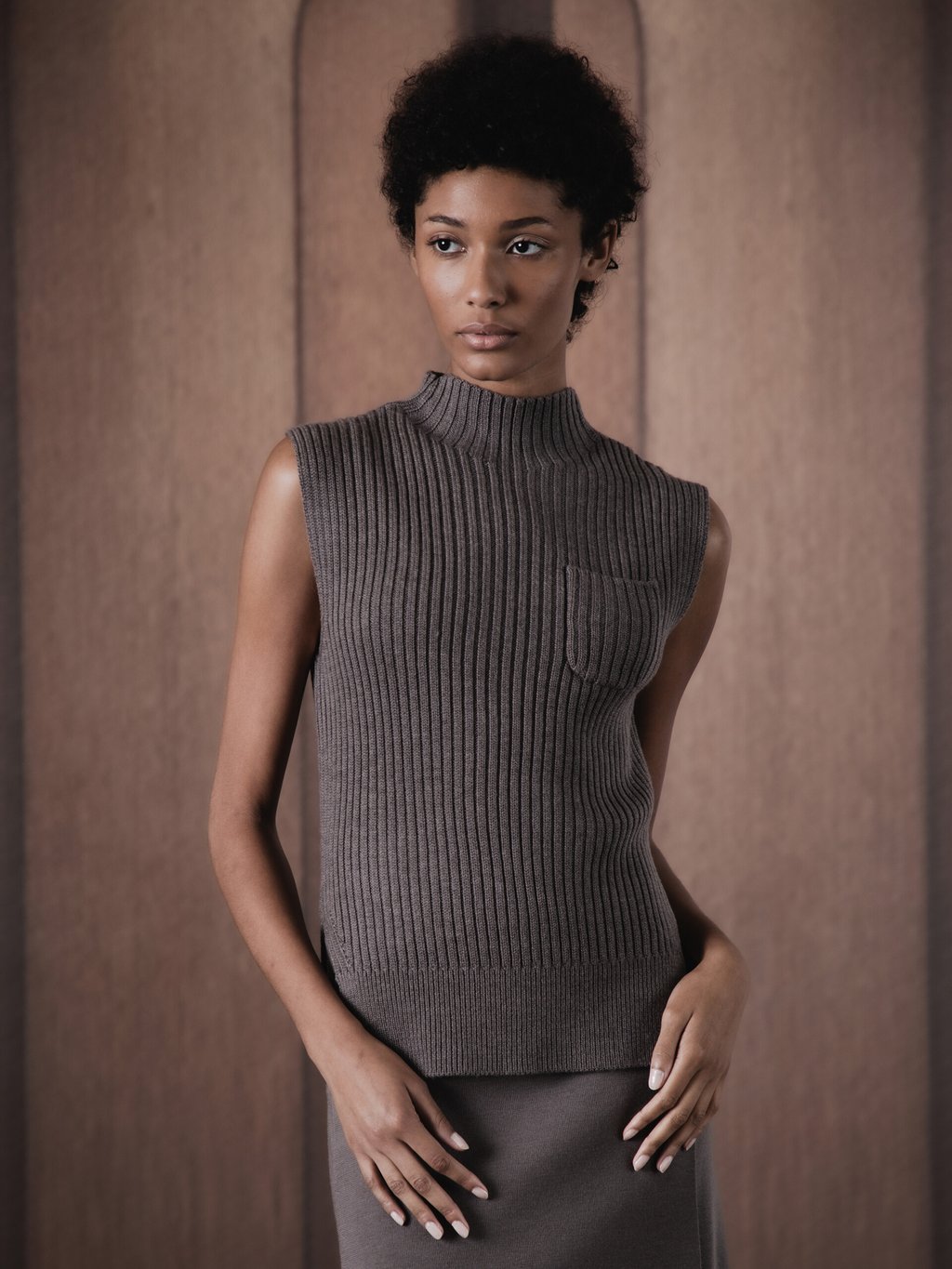 Detailansicht von Pullunder aus Merinowolle von DANIELS