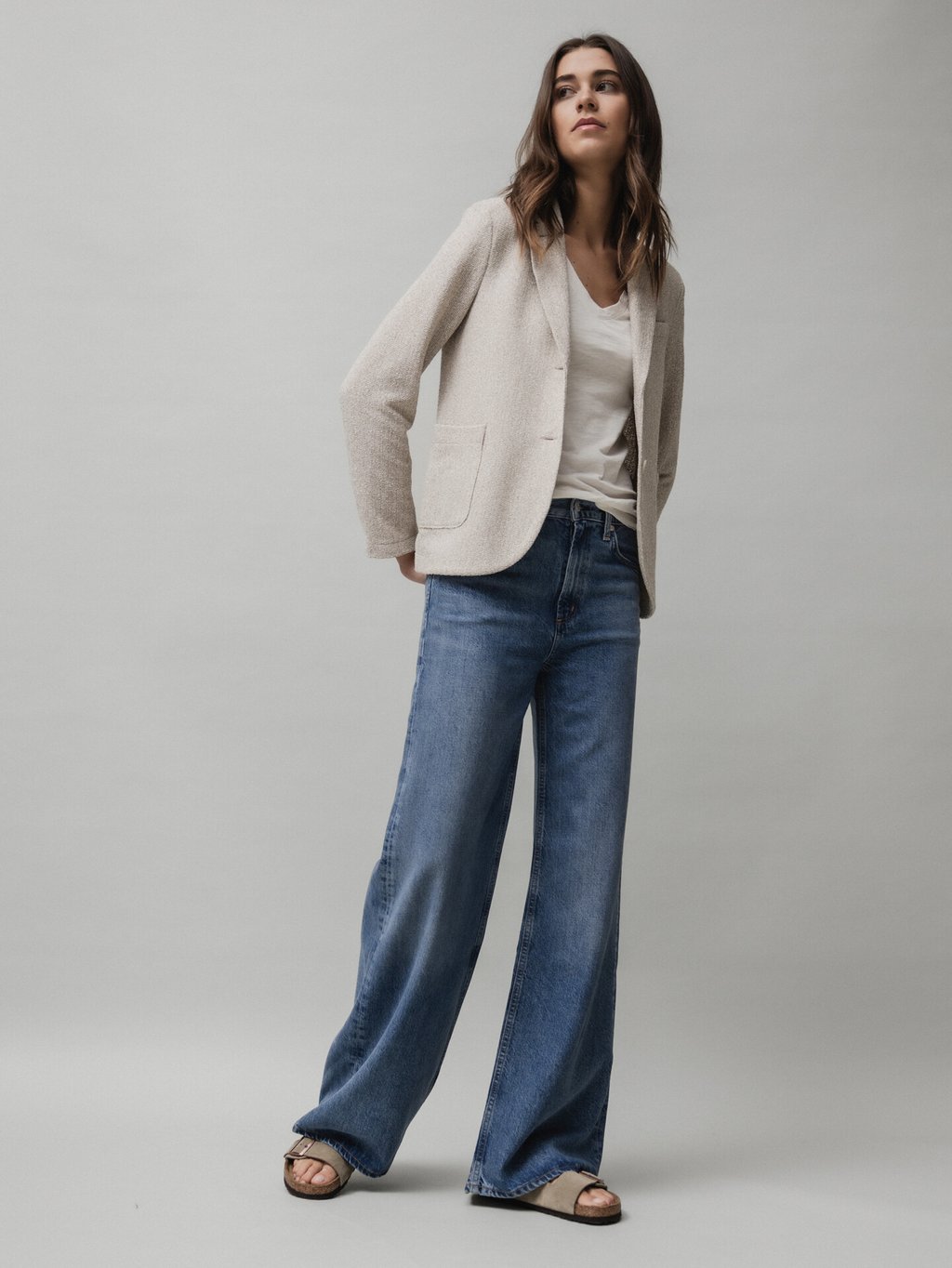 Detailansicht von Blazer aus Baumwolle von HARRIS WHARF LONDON