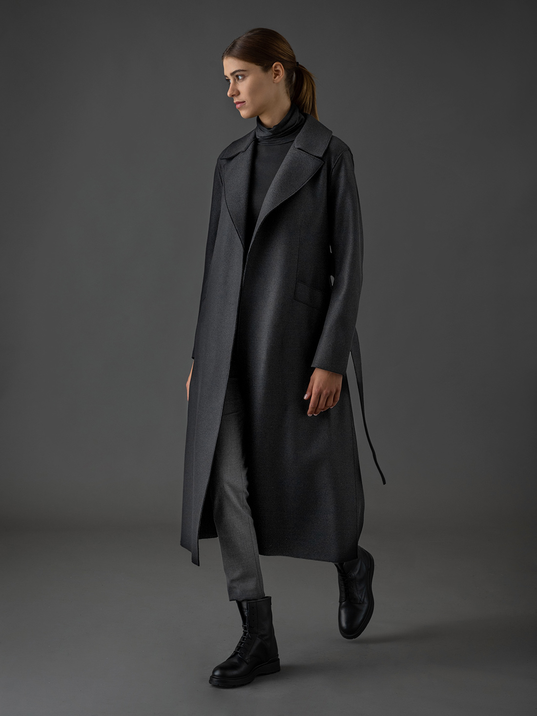 Detailansicht von Schurwollmantel von HARRIS WHARF LONDON