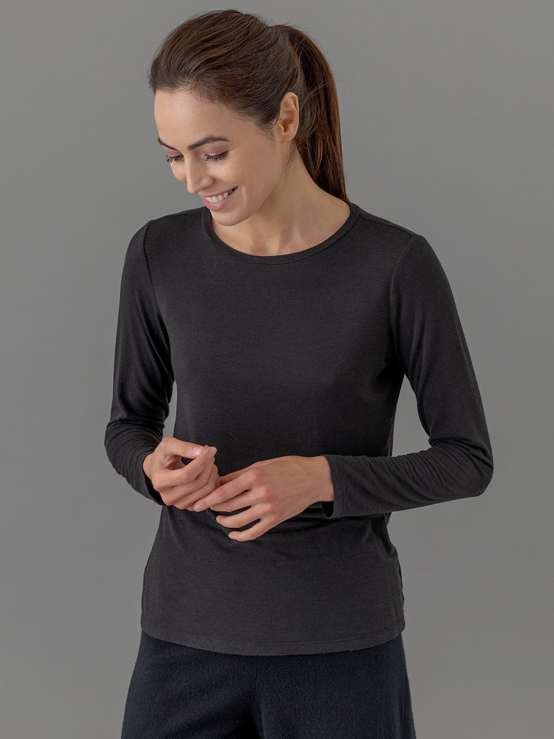 Detailansicht von Langarmshirt aus Modal von ANTONELLI