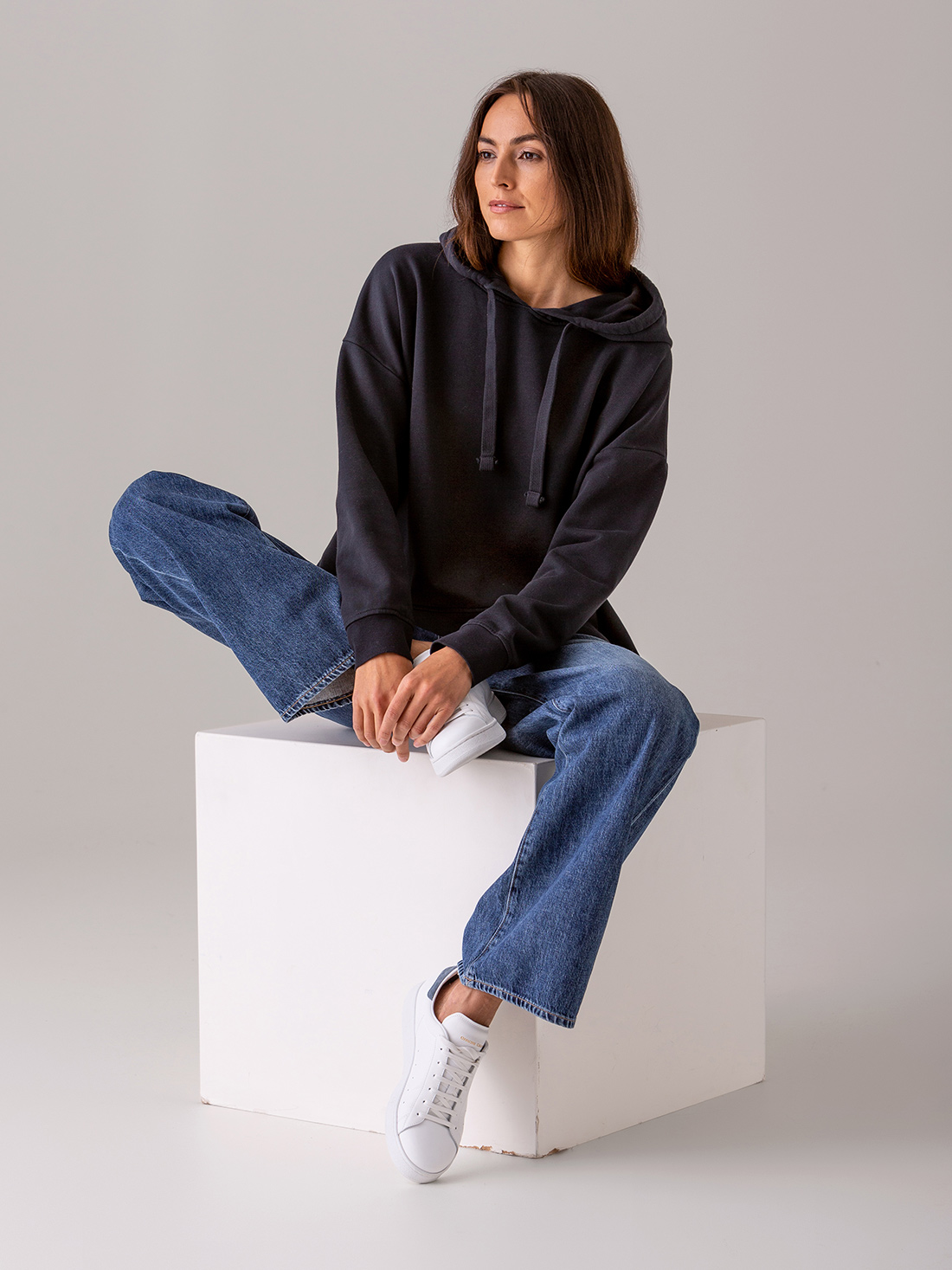 Detailansicht von Kapuzen-Sweatshirt aus Baumwolle von DANIELS