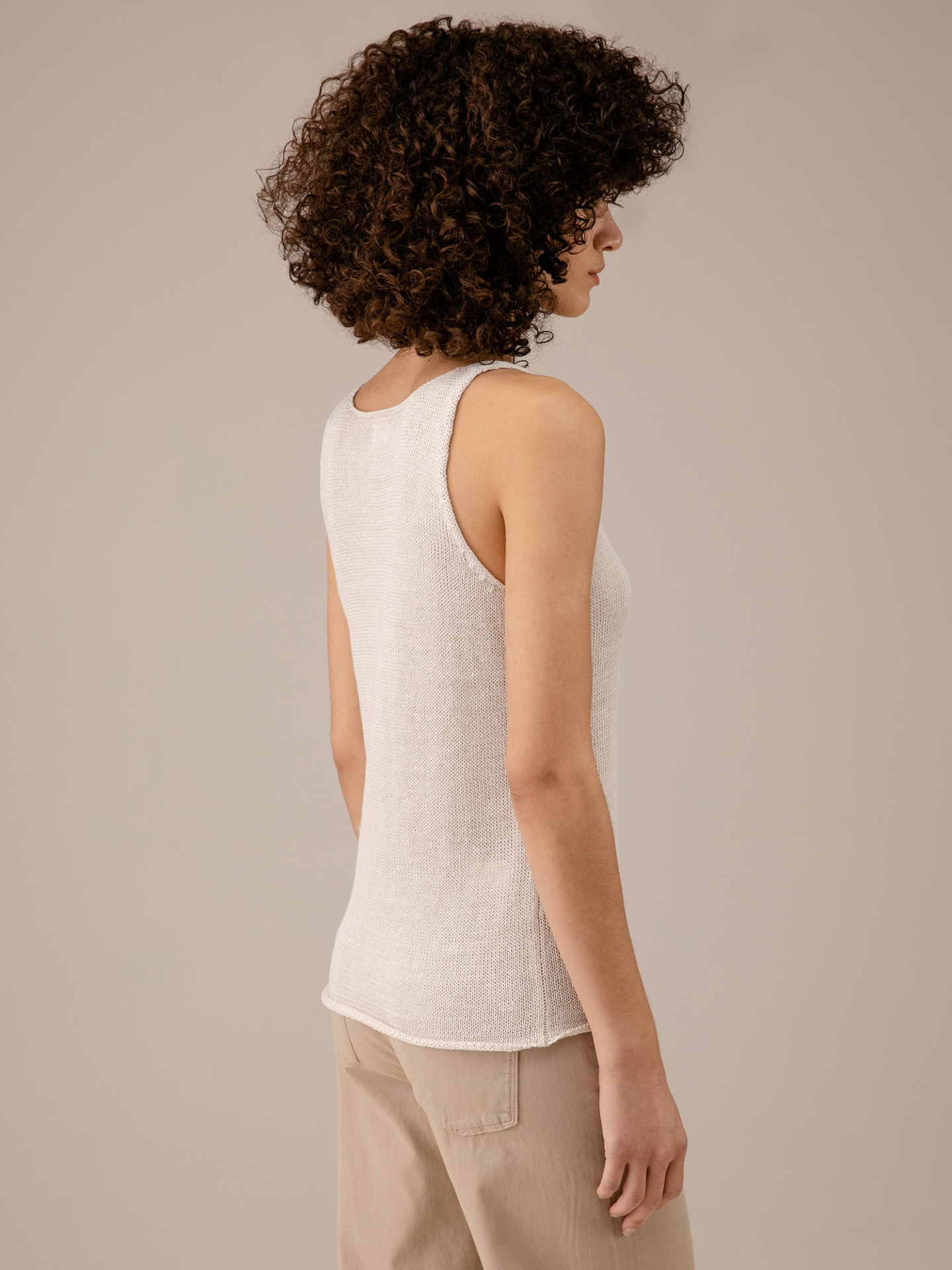 Detailansicht von Stricktop aus Leinen von DANIELS