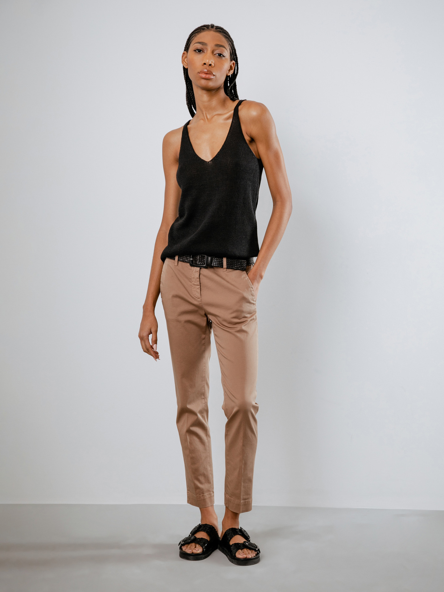 Detailansicht von Stricktop aus Leinen von DANIELS