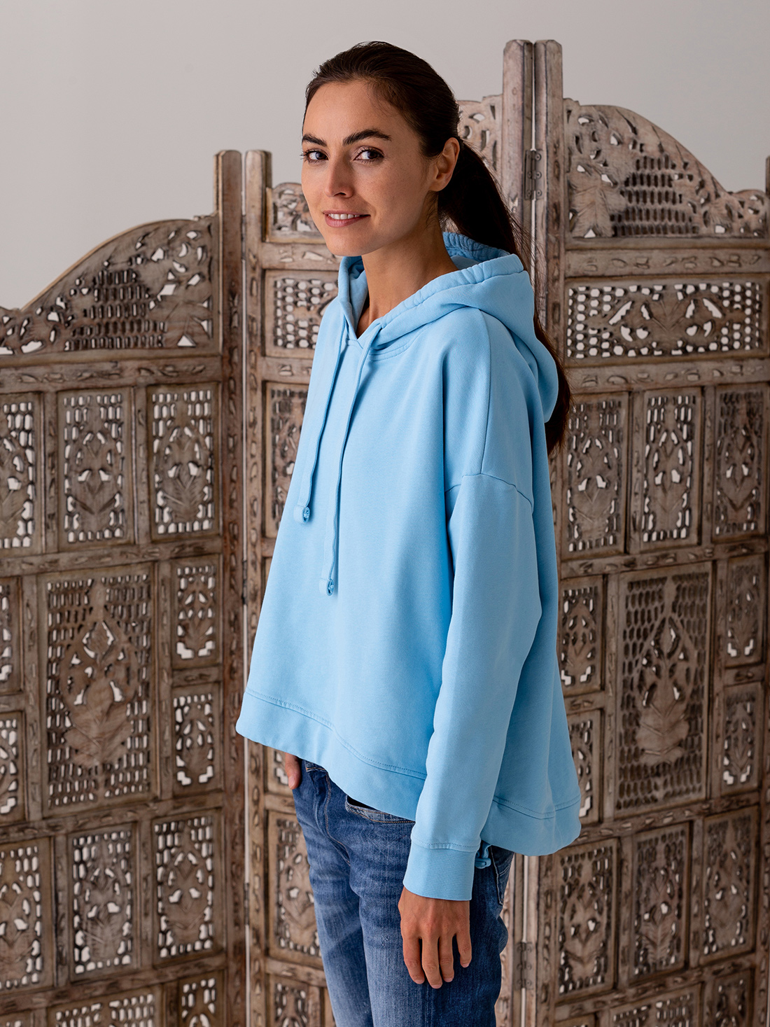 Detailansicht von Kapuzen-Sweatshirt aus Baumwolle von DANIELS