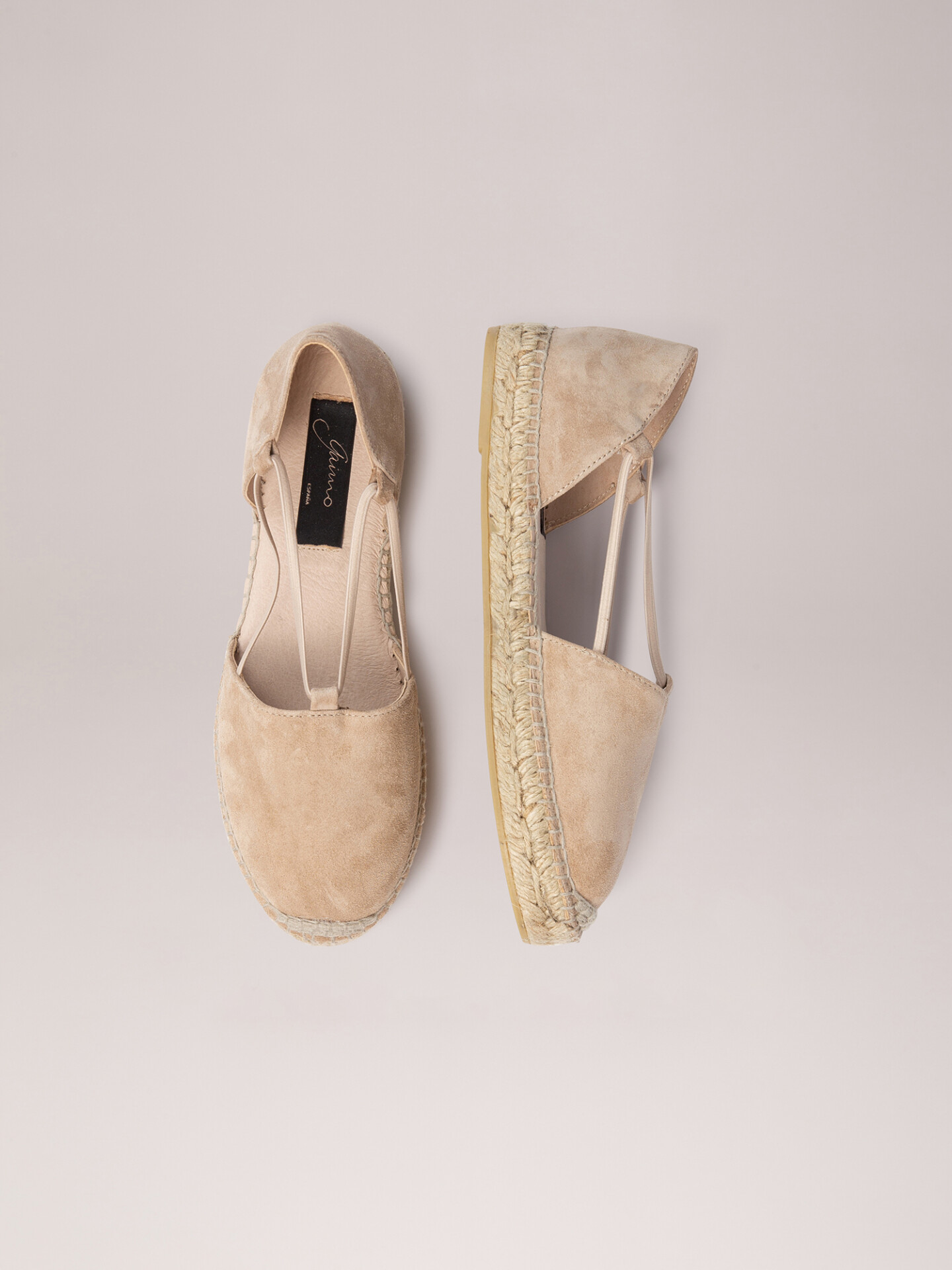 Detailansicht von Espadrilles aus Veloursleder von GAIMO