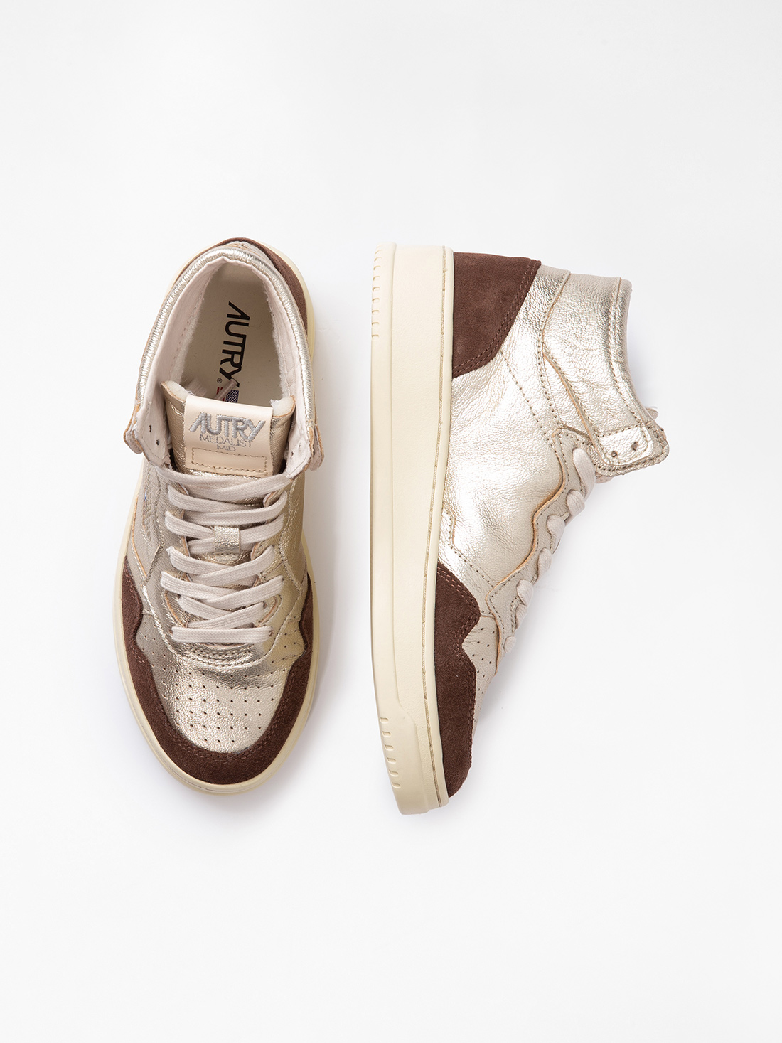 Detailansicht von Hoher Sneaker aus Leder von AUTRY