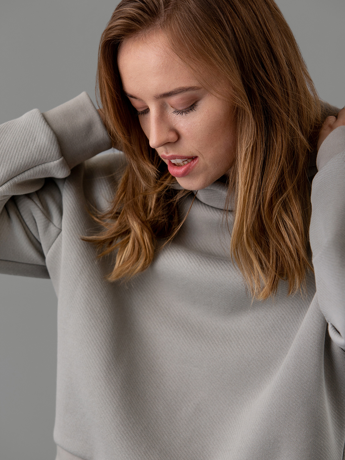 Detailansicht von Kapuzen-Sweatshirt aus Baumwolle von IHEART