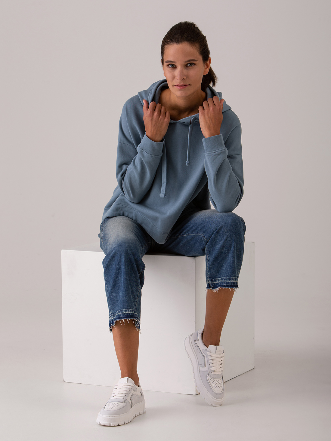 Detailansicht von Kapuzen-Sweatshirt aus Baumwolle von DANIELS