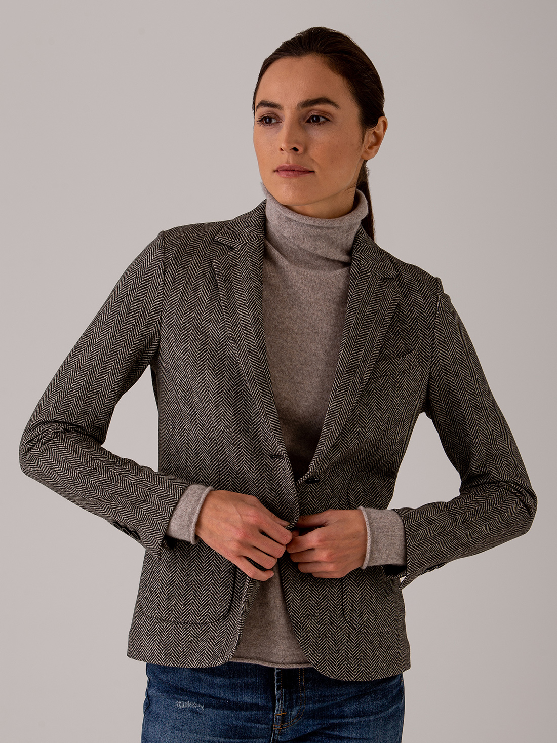 Detailansicht von Blazer aus Baumwolle von CIRCOLO