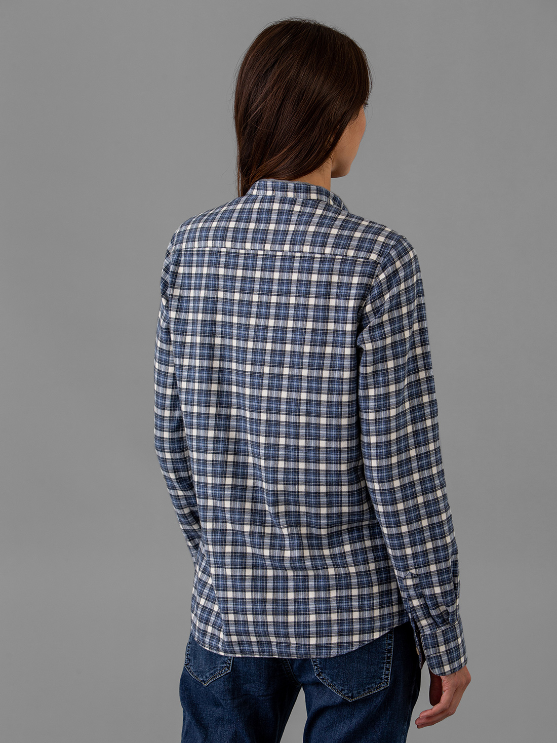 Detailansicht von Flanellbluse aus Baumwolle von AGLINI