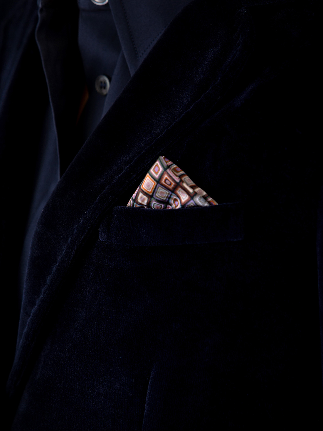 Detailansicht von Samtblazer aus Baumwolle von CIRCOLO