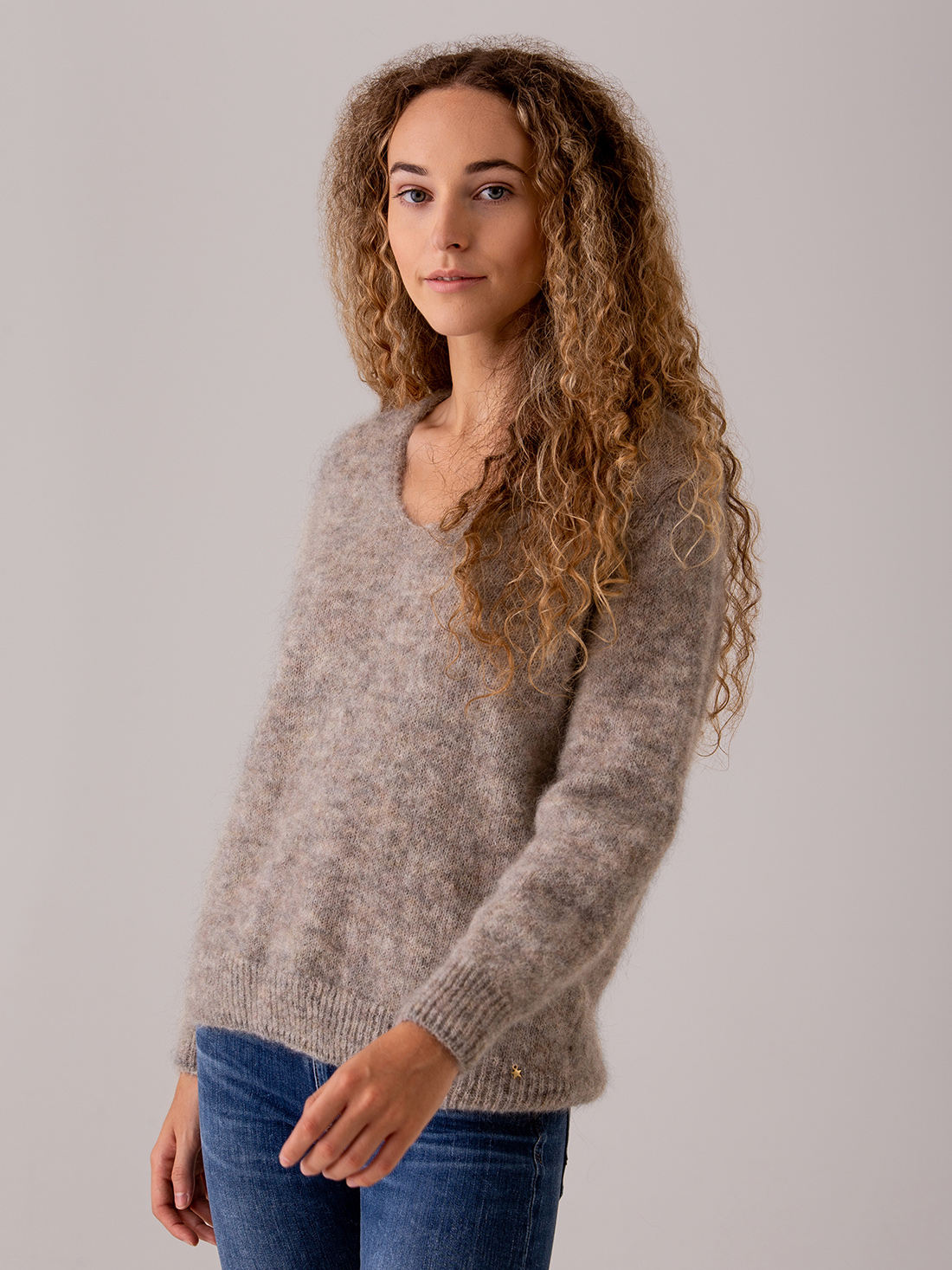 Detailansicht von Pullover aus Mohair von DES PETITS HAUTS