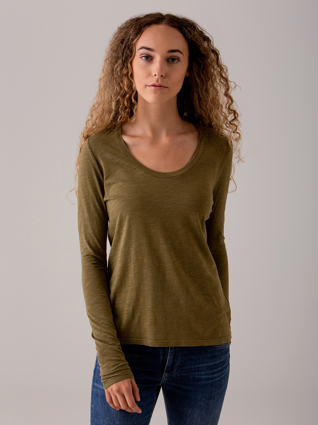 Detailansicht von Langarmshirt aus Baumwolle von AMERICAN VINTAGE