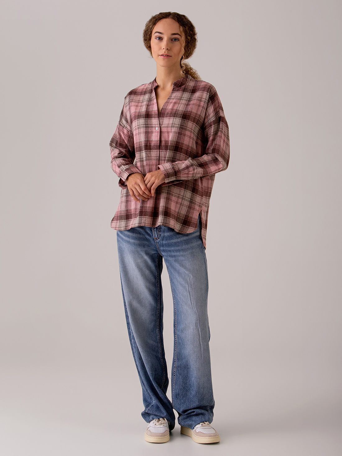 Detailansicht von Oversize Karohemd aus Baumwolle von JC SOPHIE