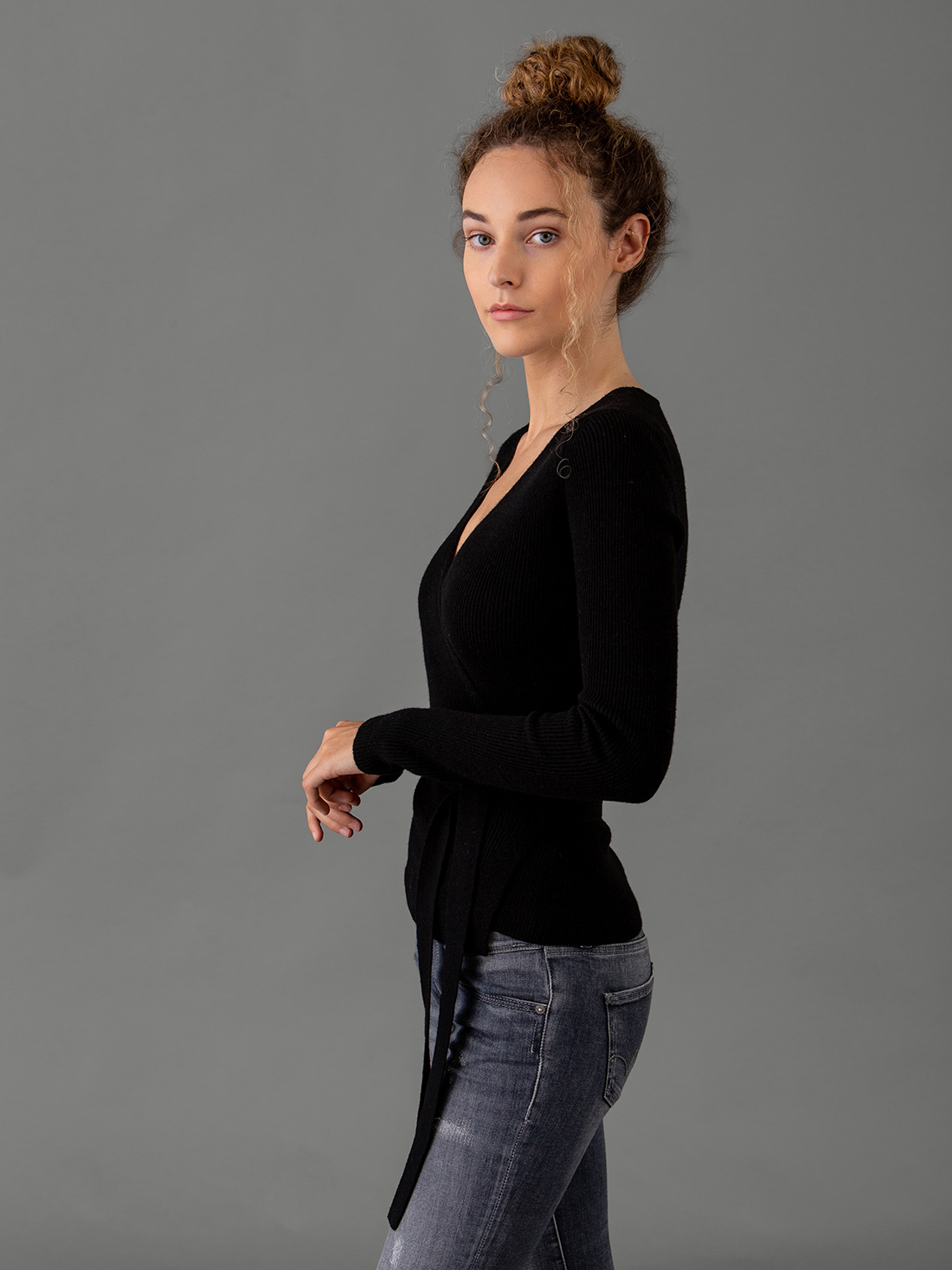 Detailansicht von Wickeljacke aus Baumwolle von DANIELS