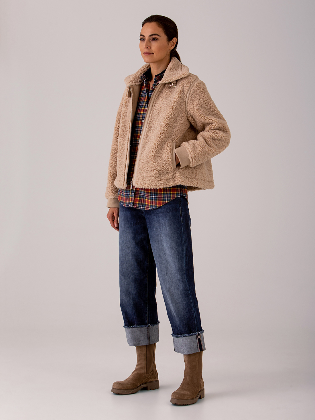 Detailansicht von Teddy-Jacke von FIVE PARIS