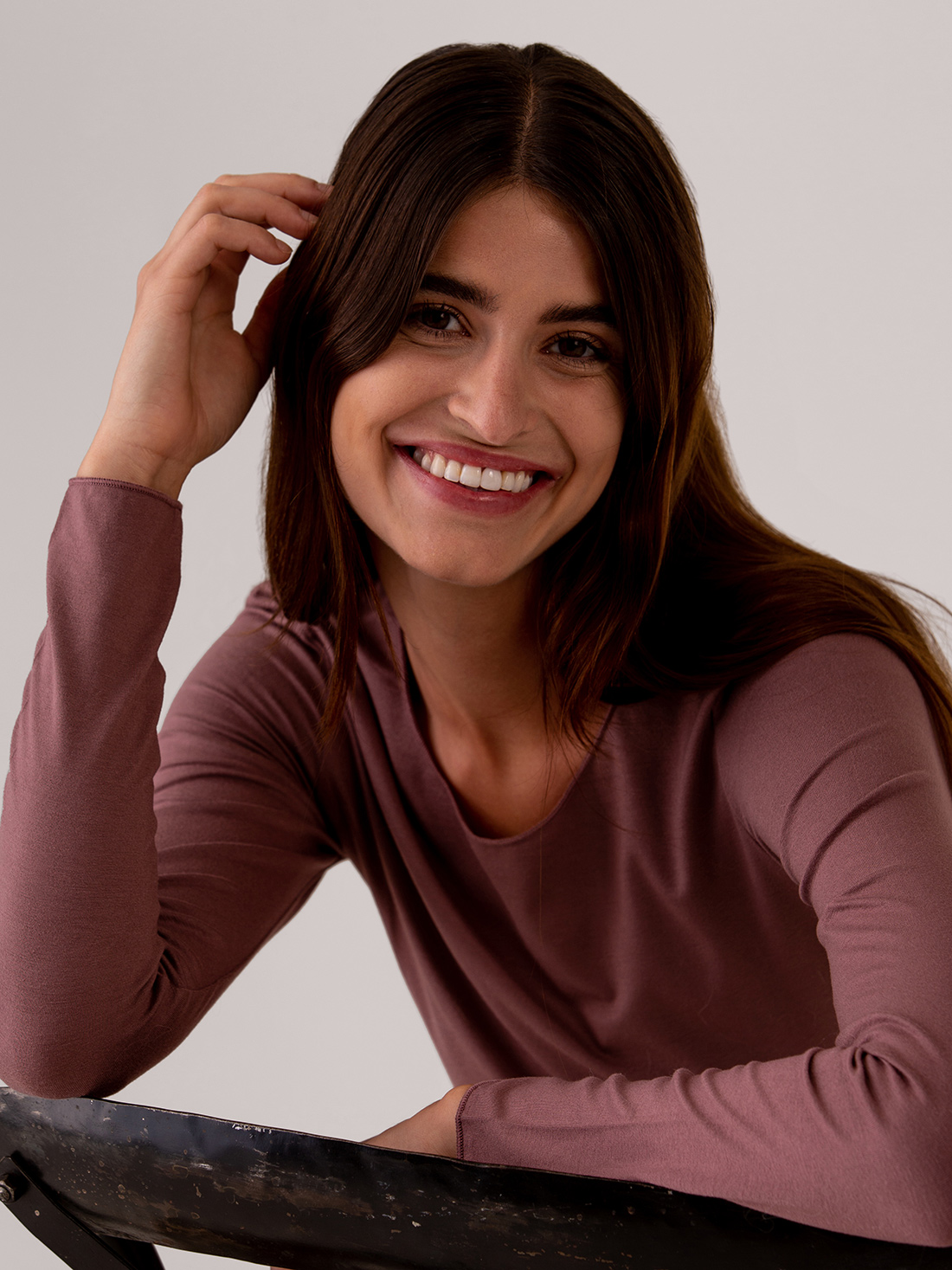 Detailansicht von Langarmshirt von MAJESTIC