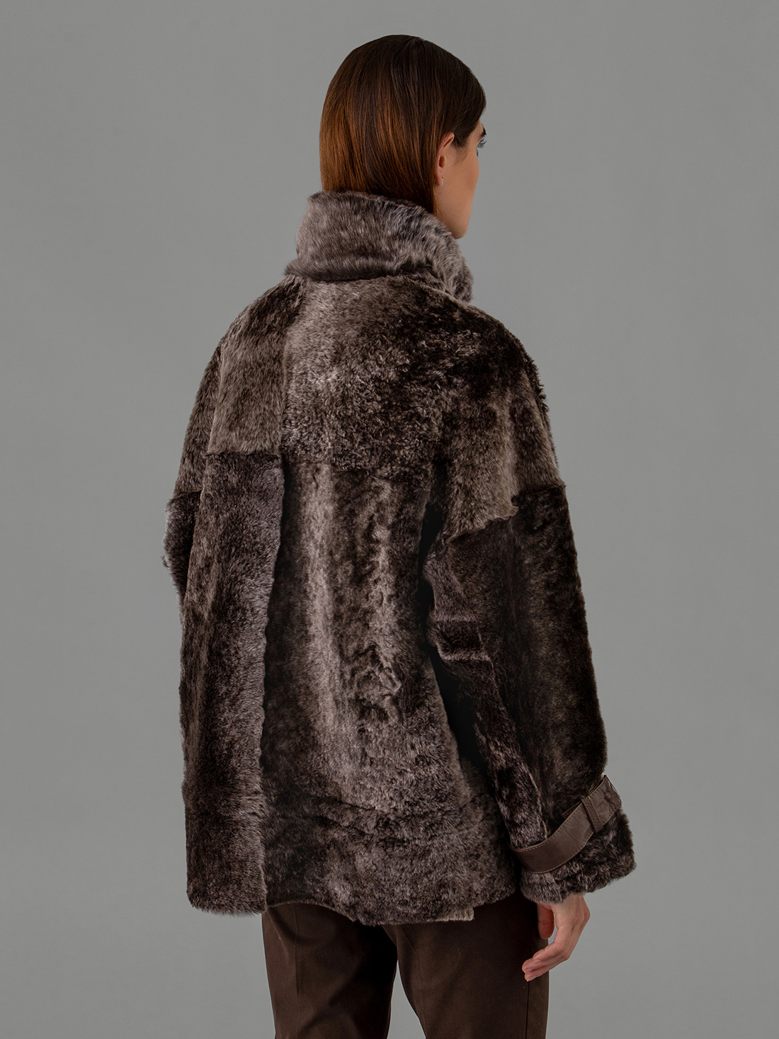 Detailansicht von Wendbare Lammlederjacke von GIORGIO BRATO