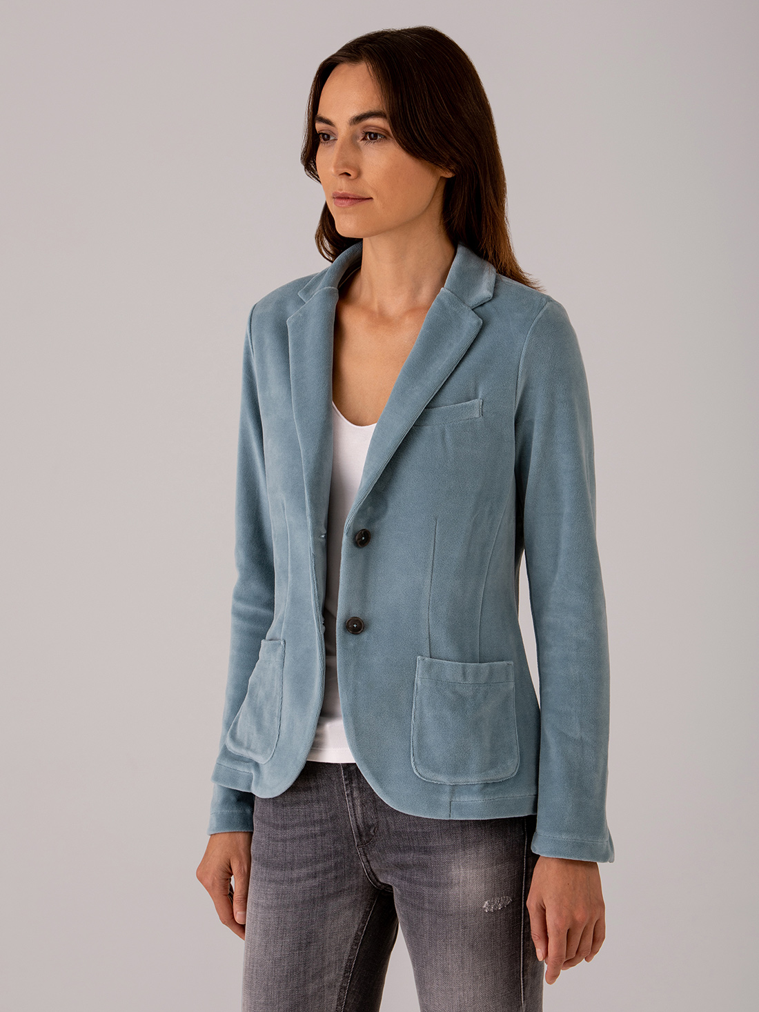 Detailansicht von Samtblazer aus Baumwolle von DANIELS