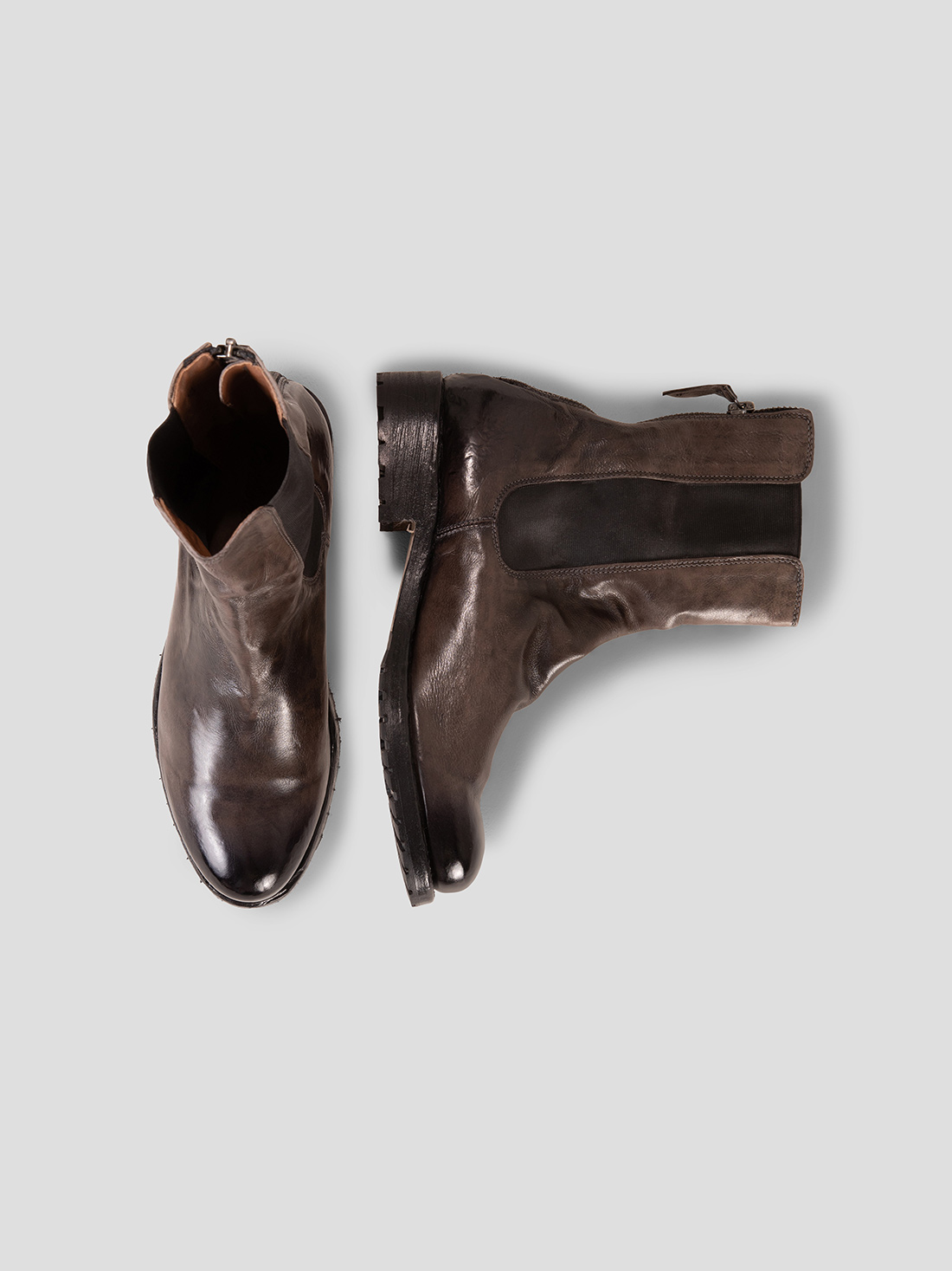 Detailansicht von Lederstiefelette von CORDWAINER