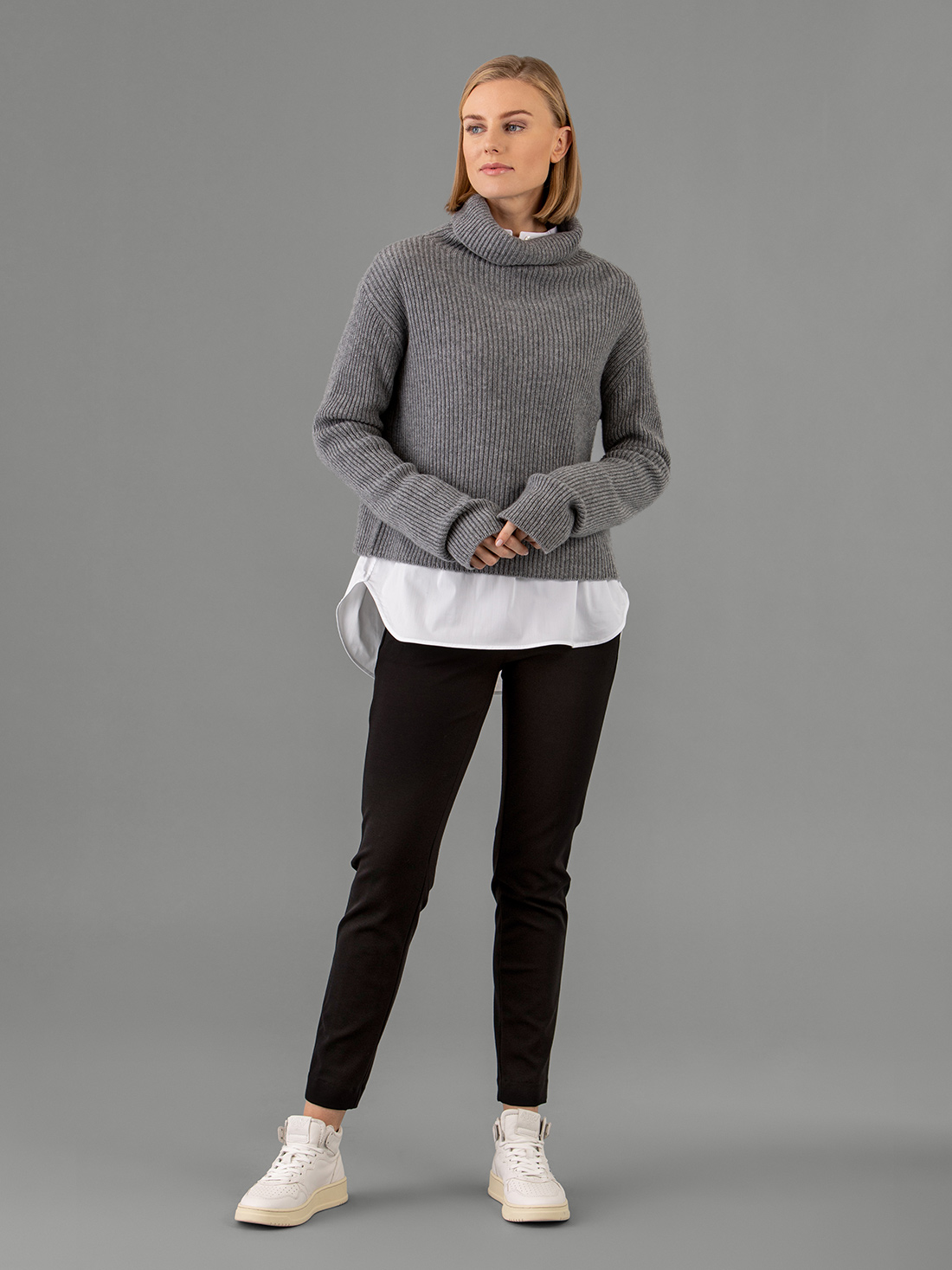 Detailansicht von Rollkragenpullover aus Cashmere von LISA YANG