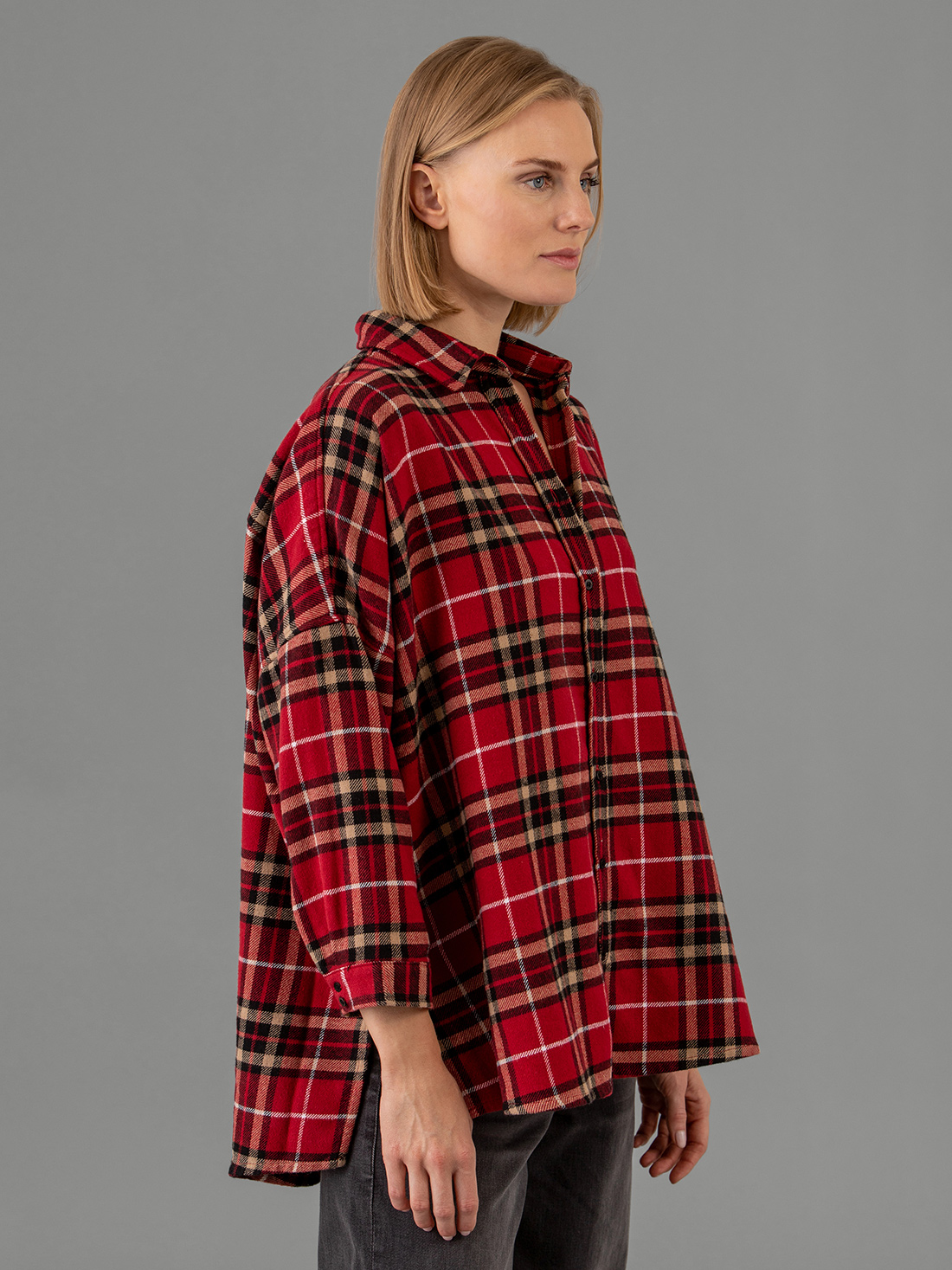 Detailansicht von Flanellbluse aus Baumwolle von HERRLICHER