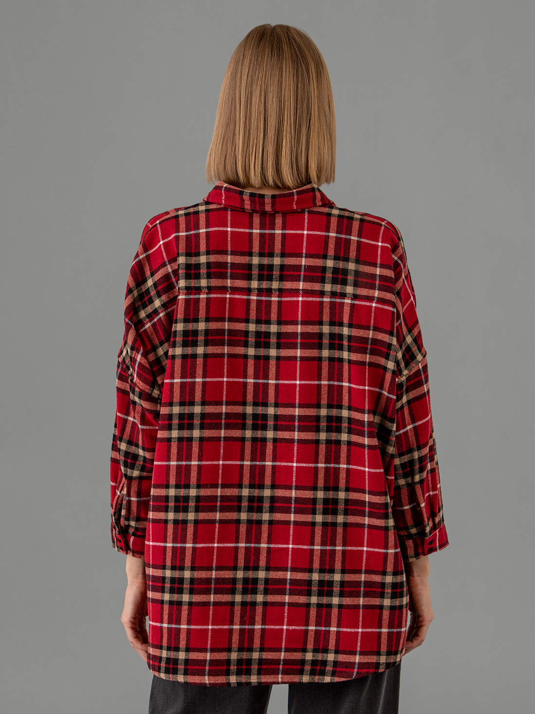 Detailansicht von Flanellbluse aus Baumwolle von HERRLICHER