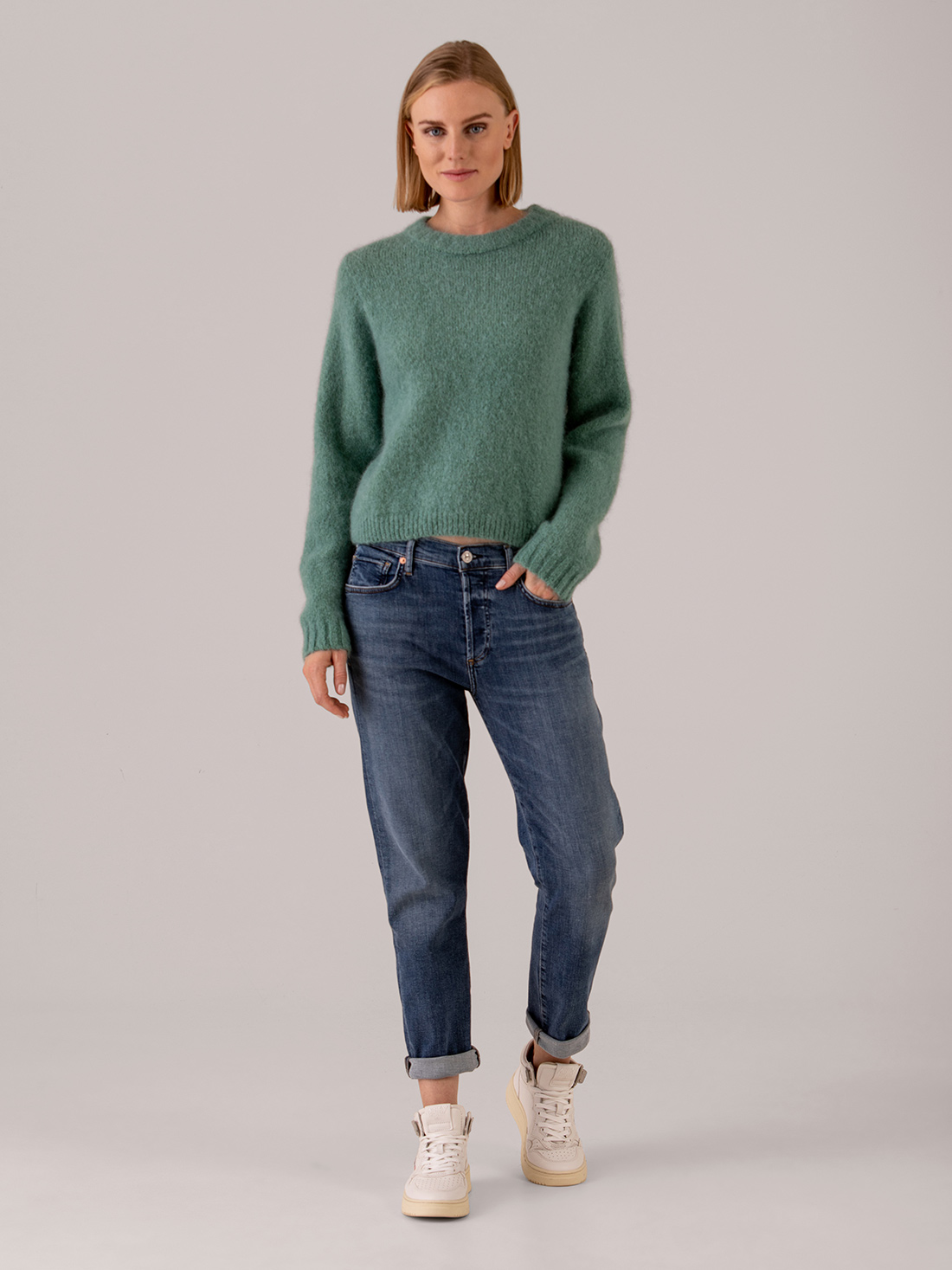 Detailansicht von Kurzer Pullover aus Mohair von AMERICAN VINTAGE