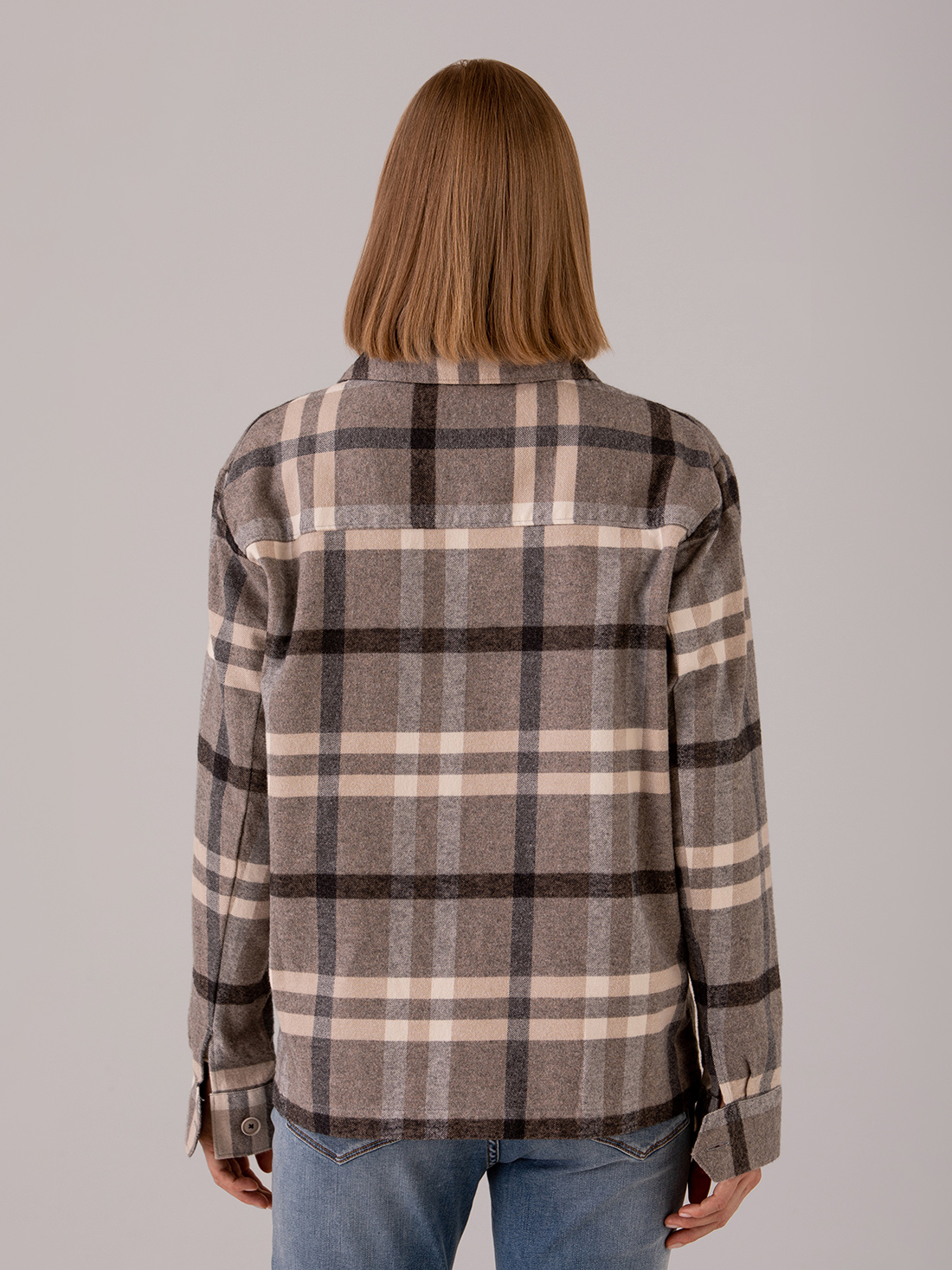 Detailansicht von Flanellbluse aus Baumwolle von FIL NOIR