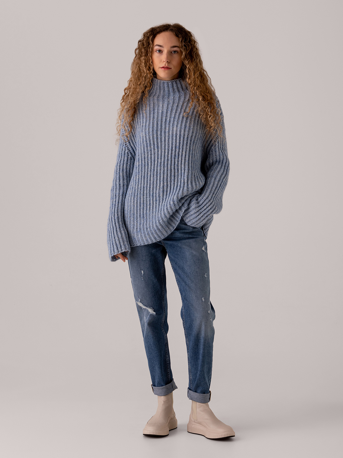Detailansicht von Turtleneck Pullover aus Baumwolle von DRYKORN