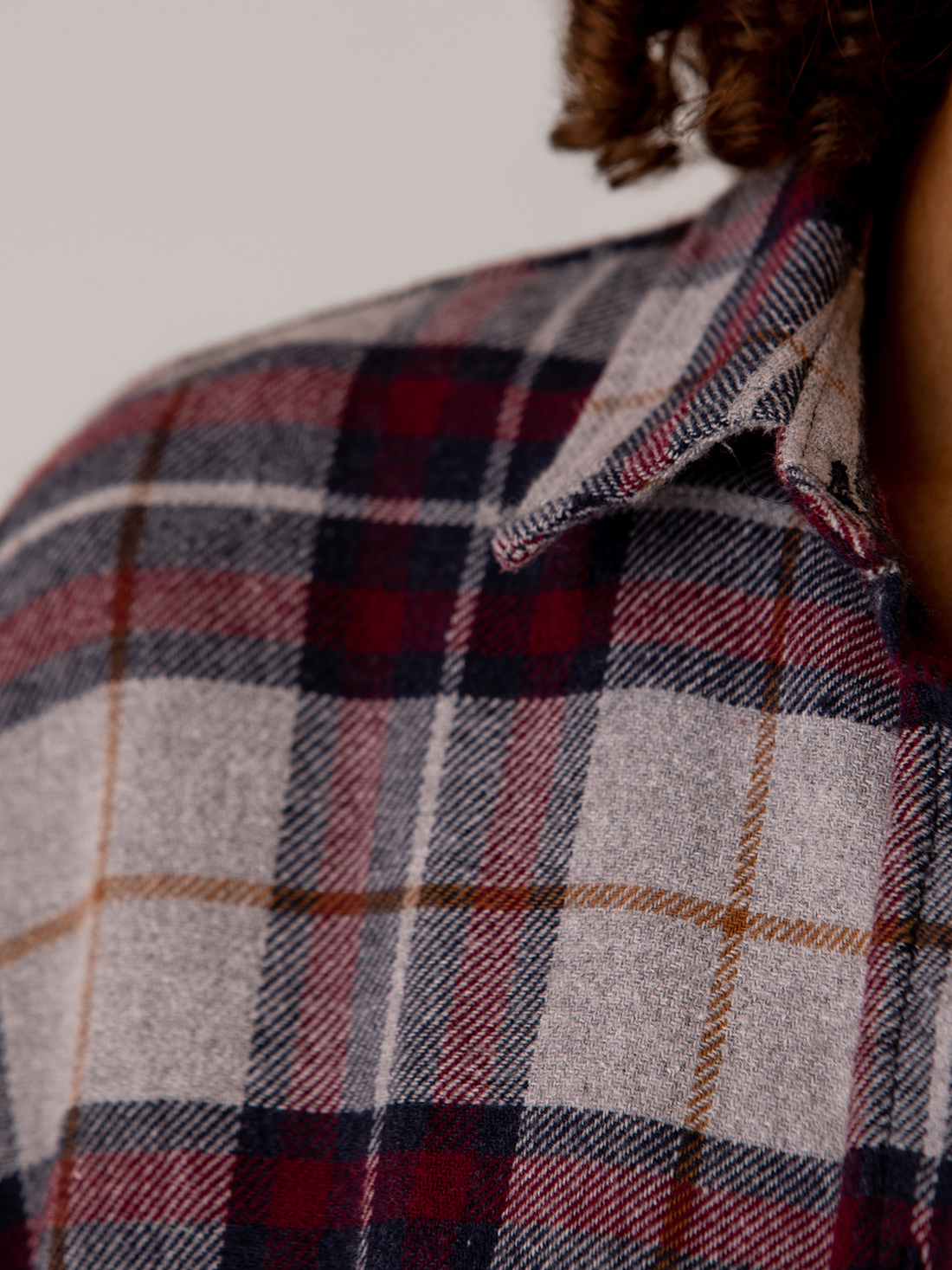 Detailansicht von Flanellbluse aus Baumwolle von HERRLICHER