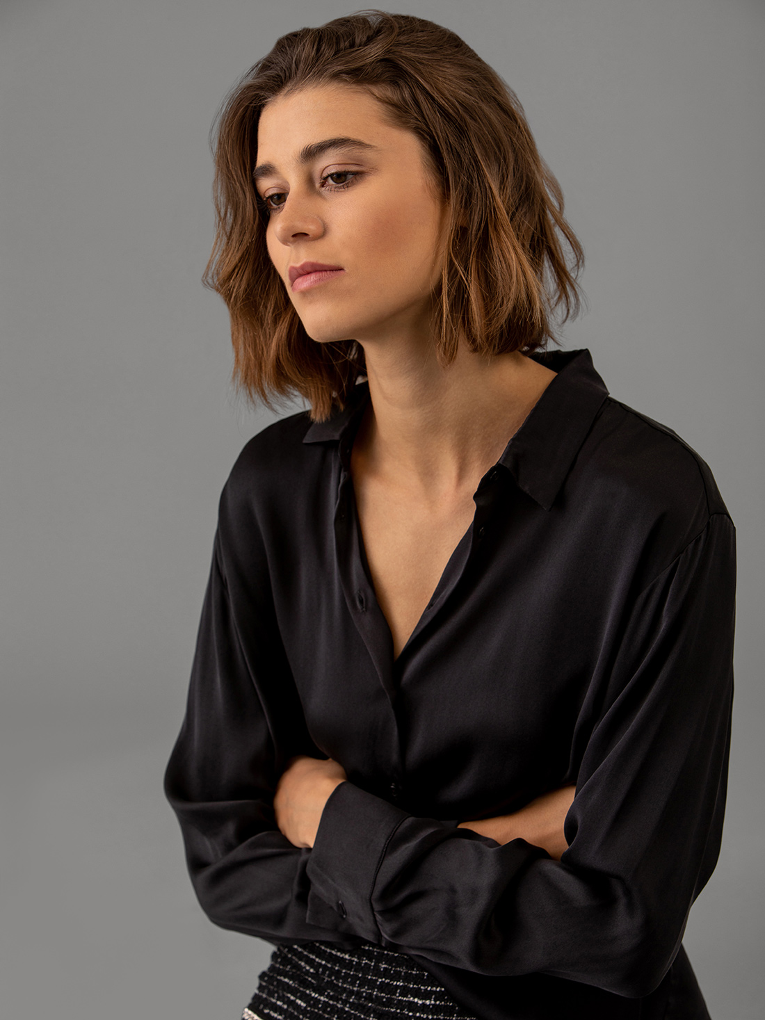 Detailansicht von Seidenbluse von DANIELS