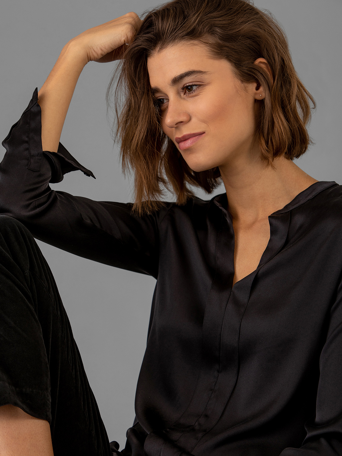 Detailansicht von Seidenbluse von DANIELS