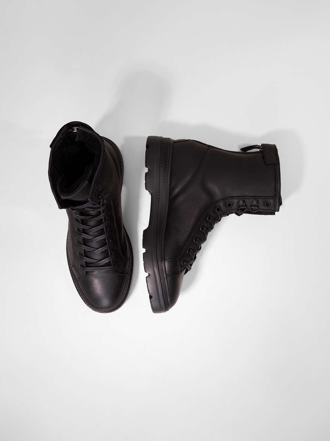 Detailansicht von Chunky-Boots aus Leder von WOOLRICH