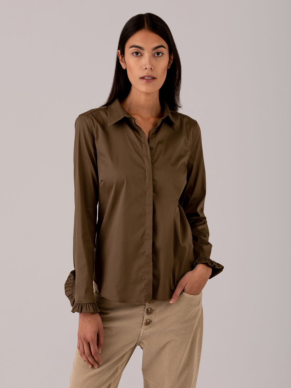 Detailansicht von Bluse aus Baumwolle von MOS MOSH